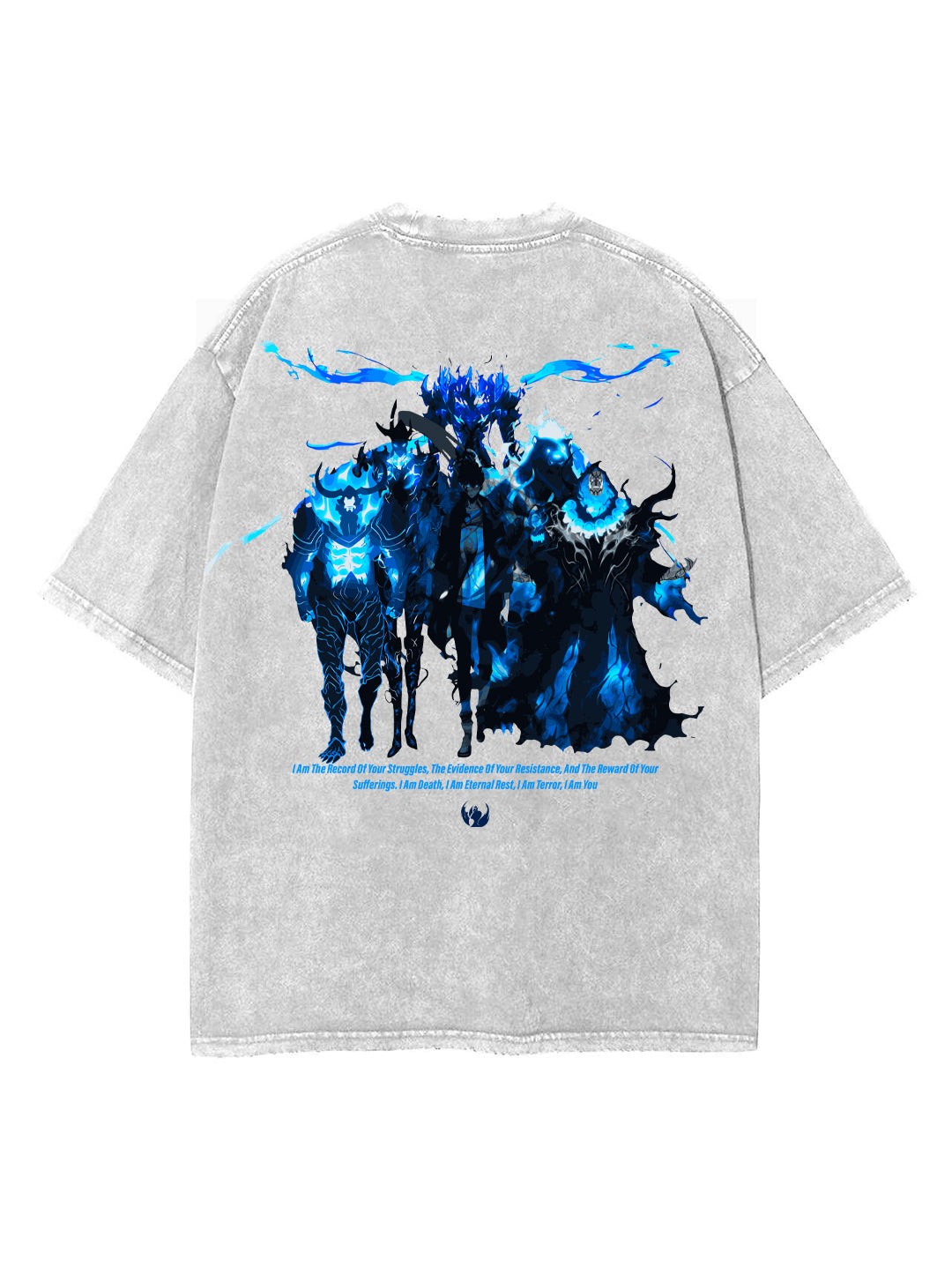 Vintage Oversize Tee 2-Sided Print Cotton Blend Shirt