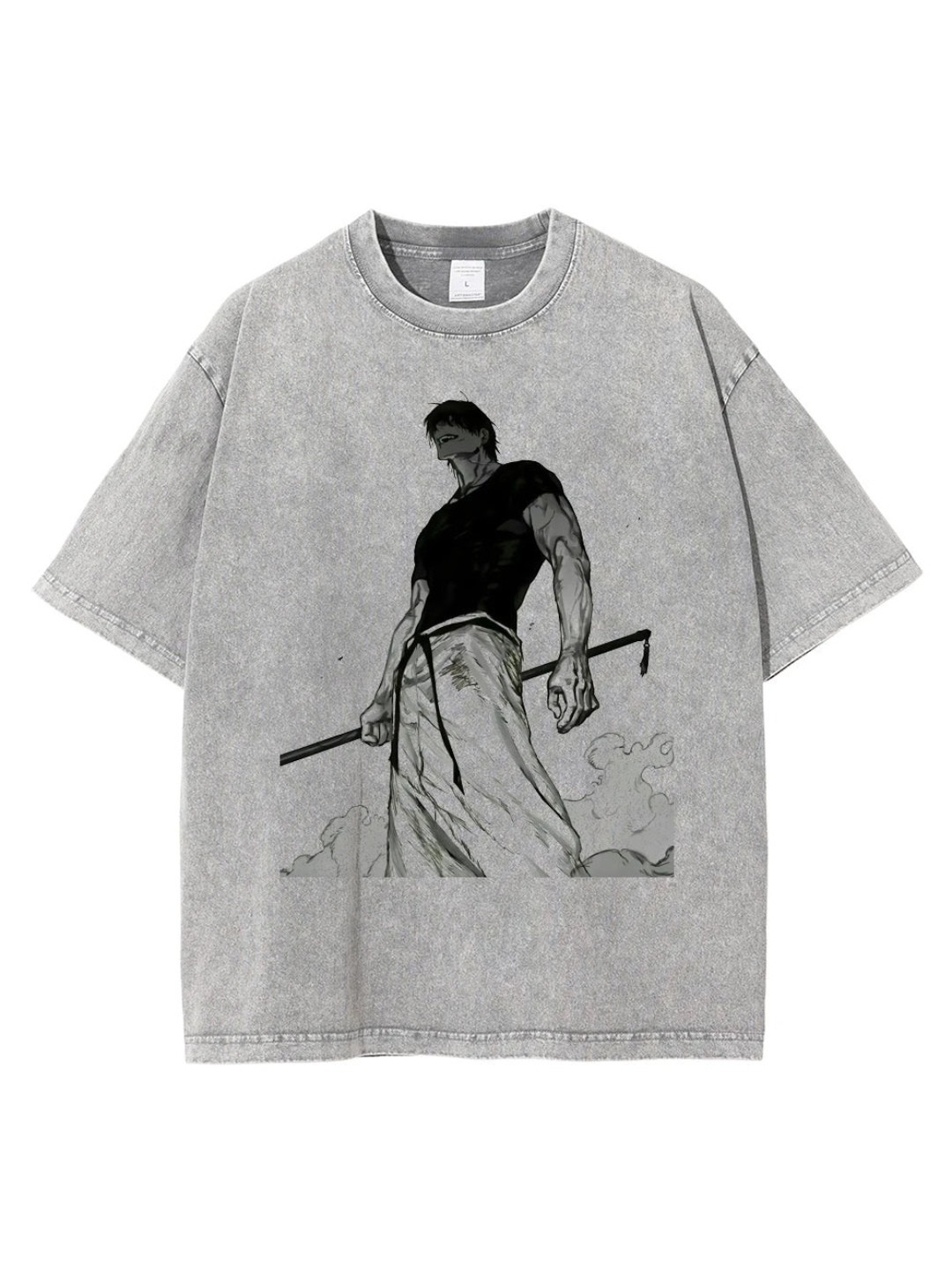 Vintage Phantom Blade Graphic Tee - Gray