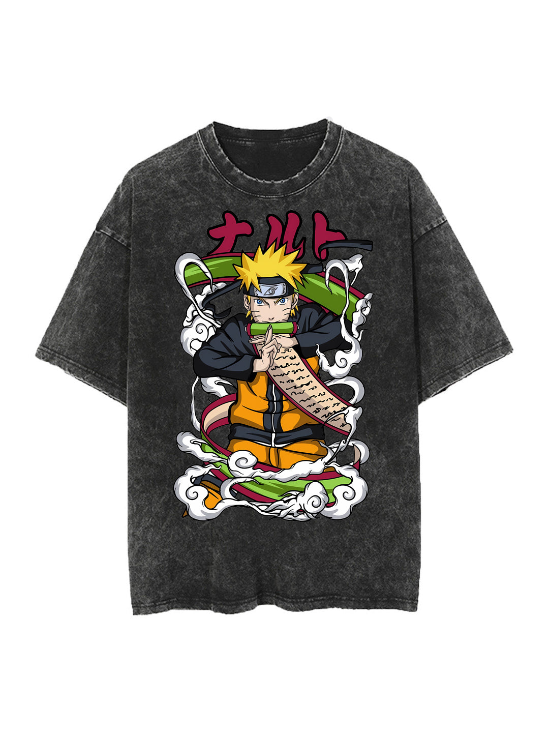 Vintage Oversize Tee in Leaf Ninja Style