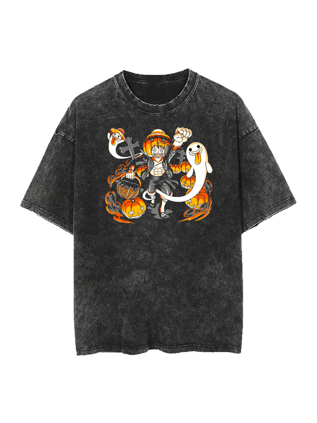 Vintage Oversize Halloween Tee for Men and Women