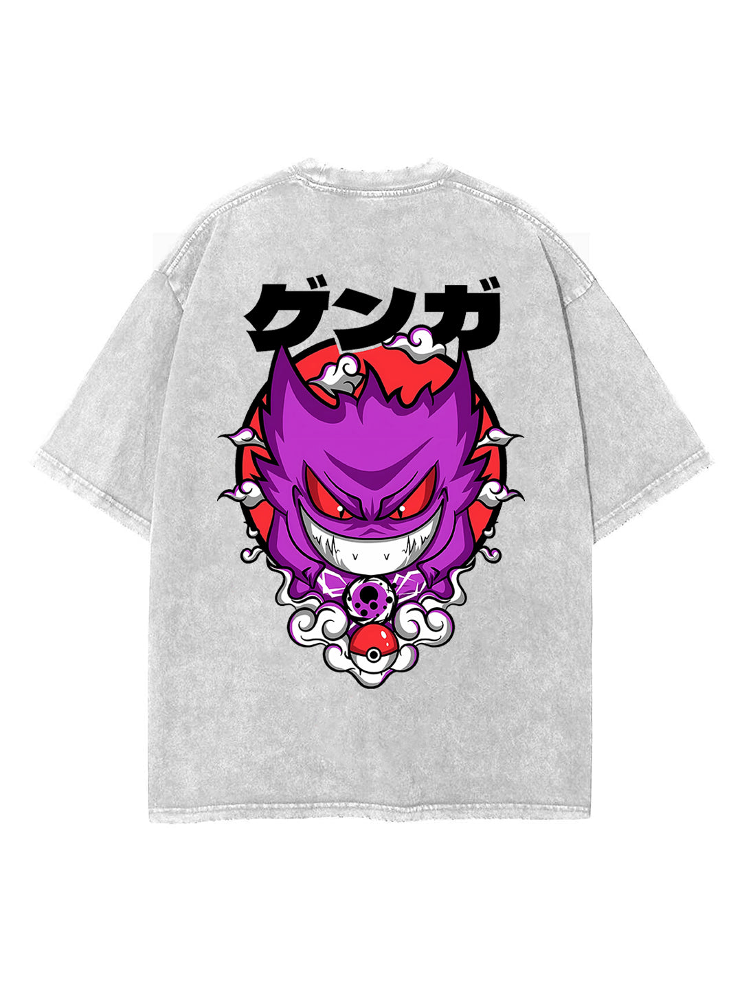 Vintage Oversize Gengar Tee | High Quality 2-Sided Design