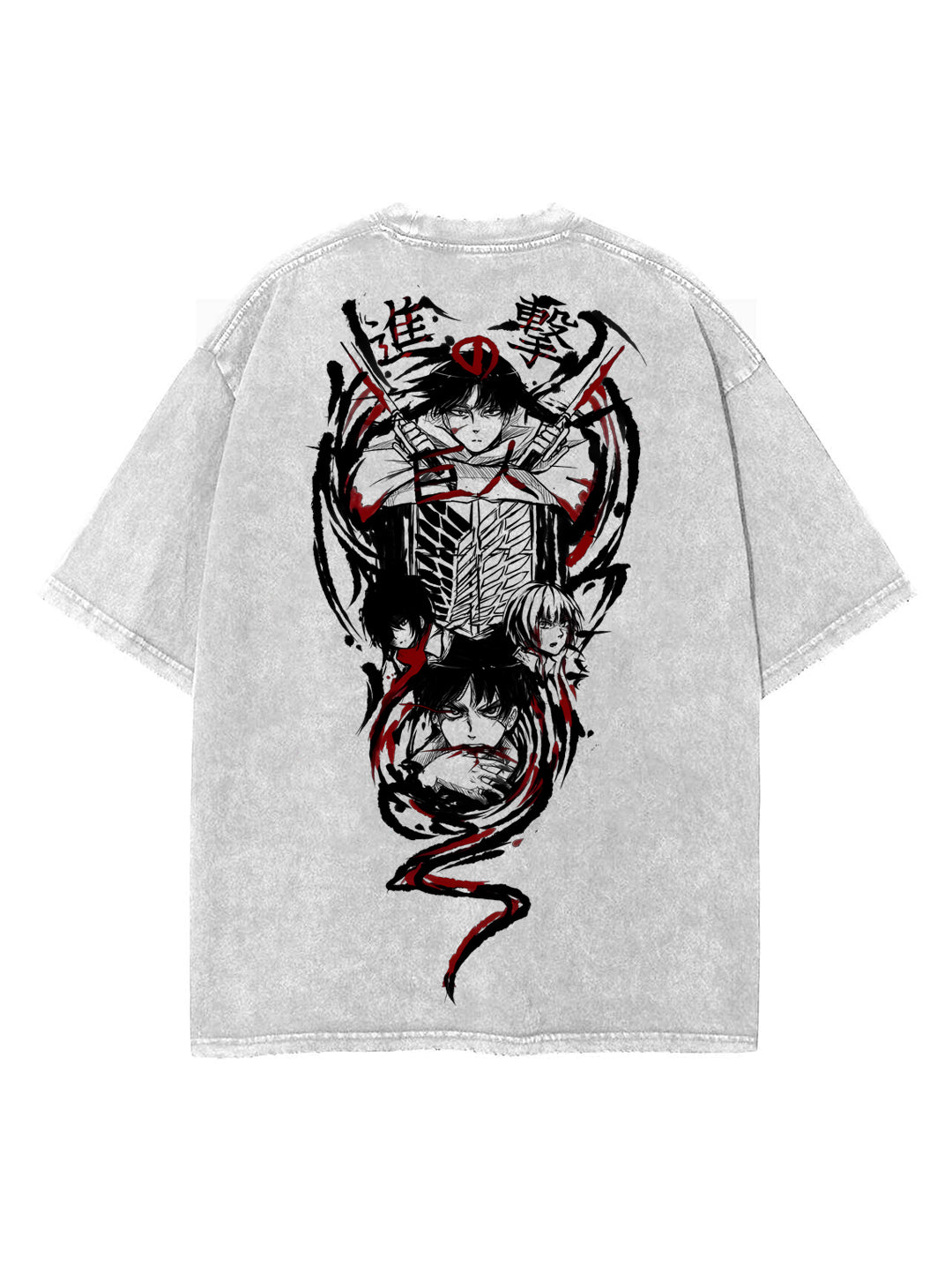 Vintage Oversize Tee with 2-Sided Wings Print