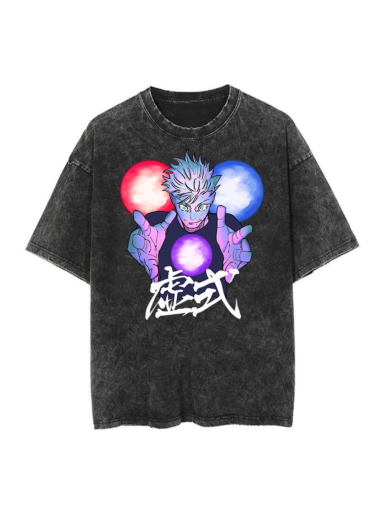 Purple Vintage Oversize Tee, Premium Comfort Cotton Blend