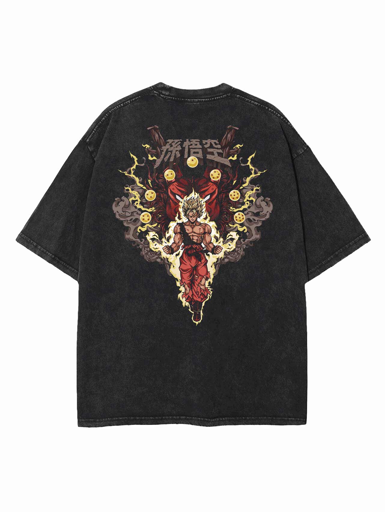 Anime Character Oversize Tee - Son Goku Design