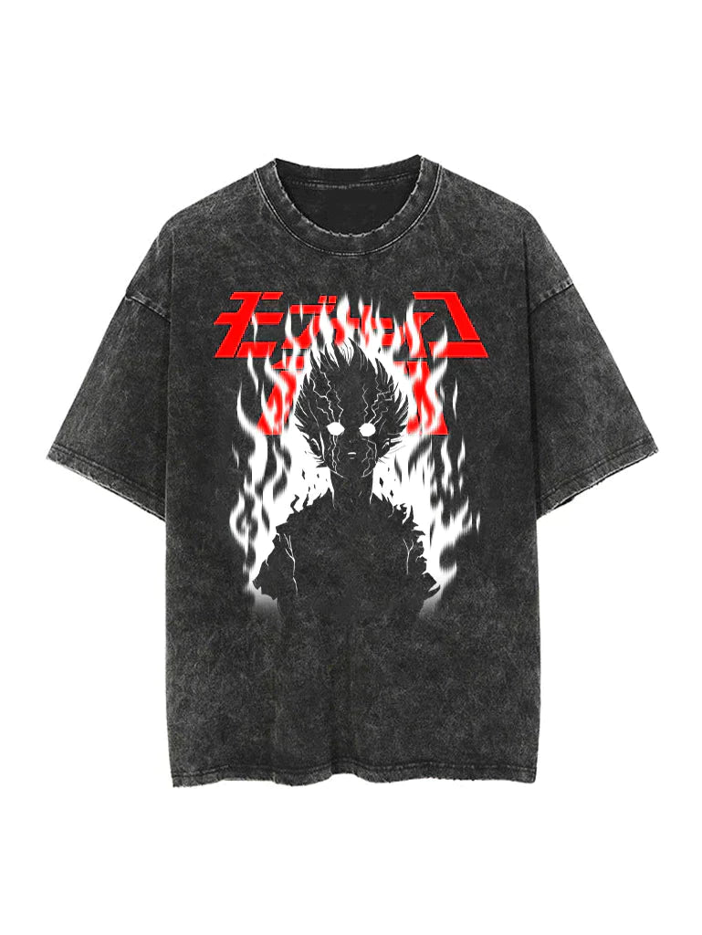 Vintage Oversize Tee for MOB PSYCHO Fans | Comfortable Cotton Blend