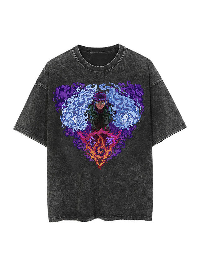 Vintage Lion Print Oversize Tee, 100% Ringspun Cotton