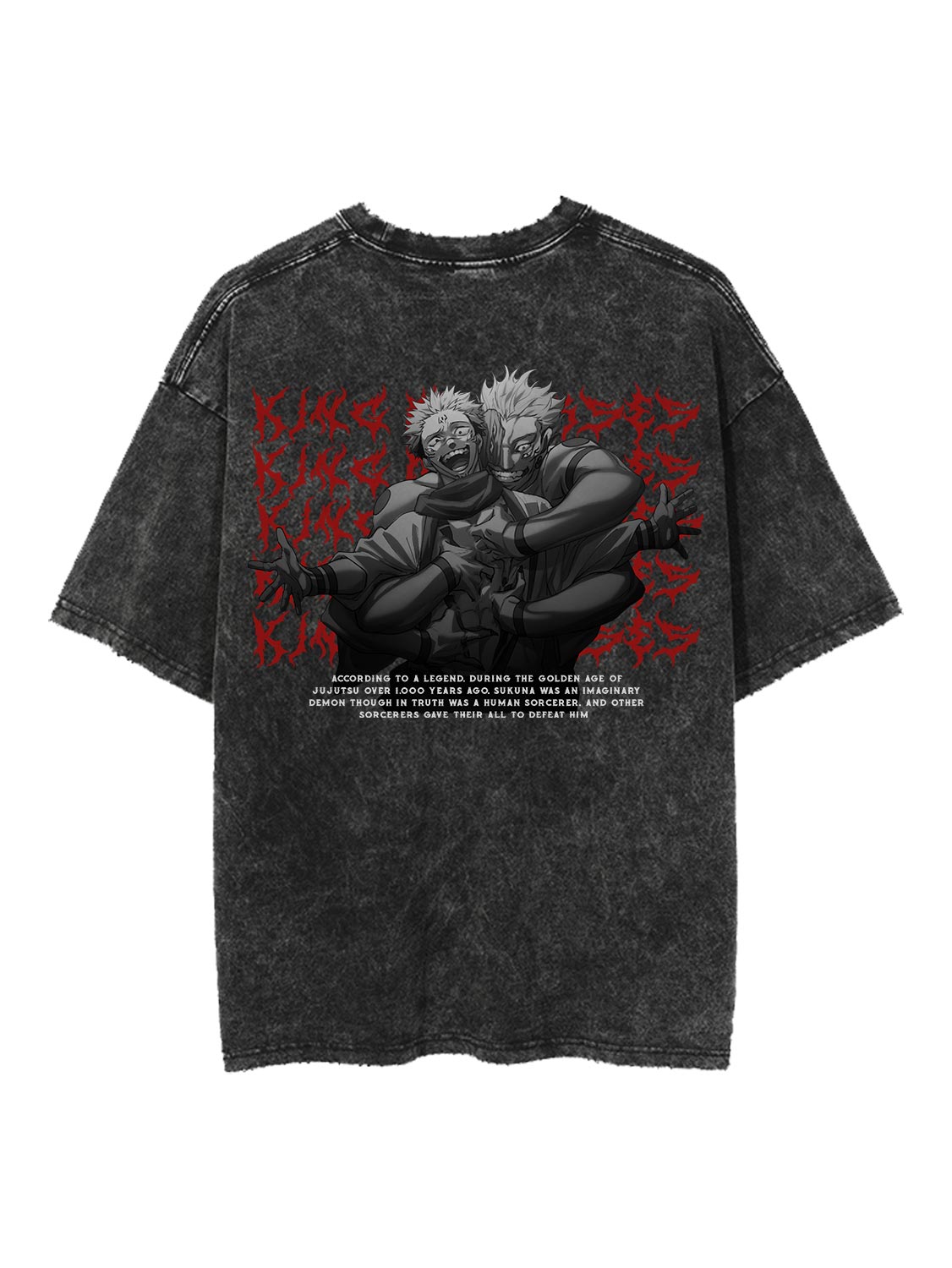 Vintage Oversize Tee in Sukuna Style