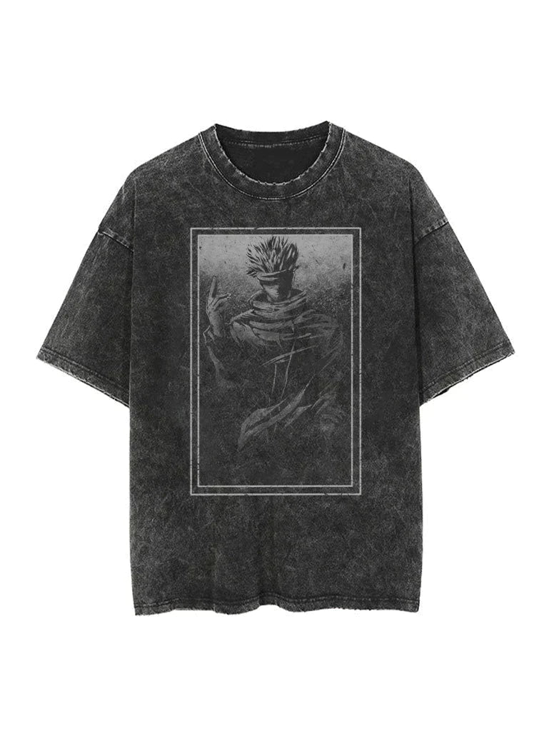 Vintage Oversize Tee for Men, Ringspun Cotton Blend