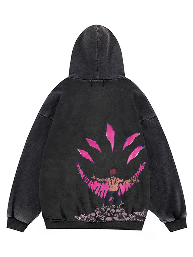 Vintage Sukuna Shrine Printed Hoodie