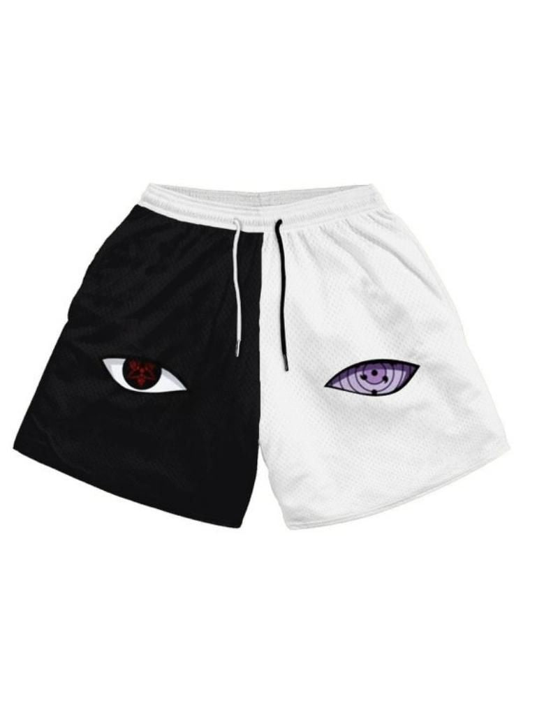 Ninja Eyes Print Shorts for Men