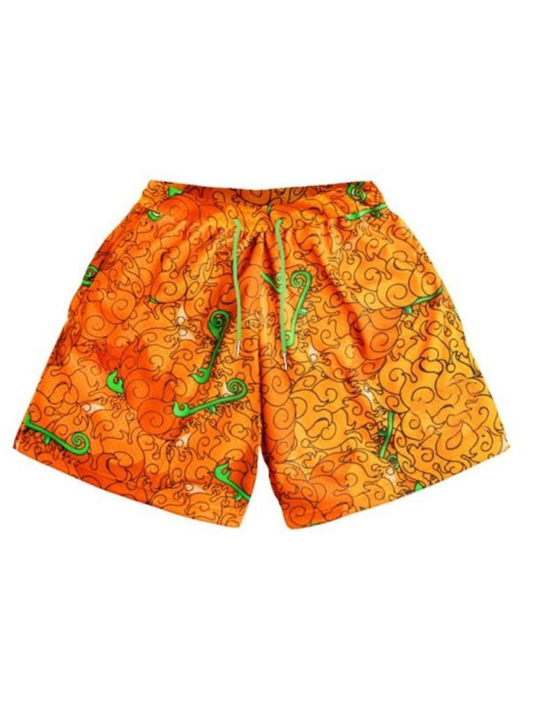 Devil Fruit Print Shorts for ONE PIECE Fans