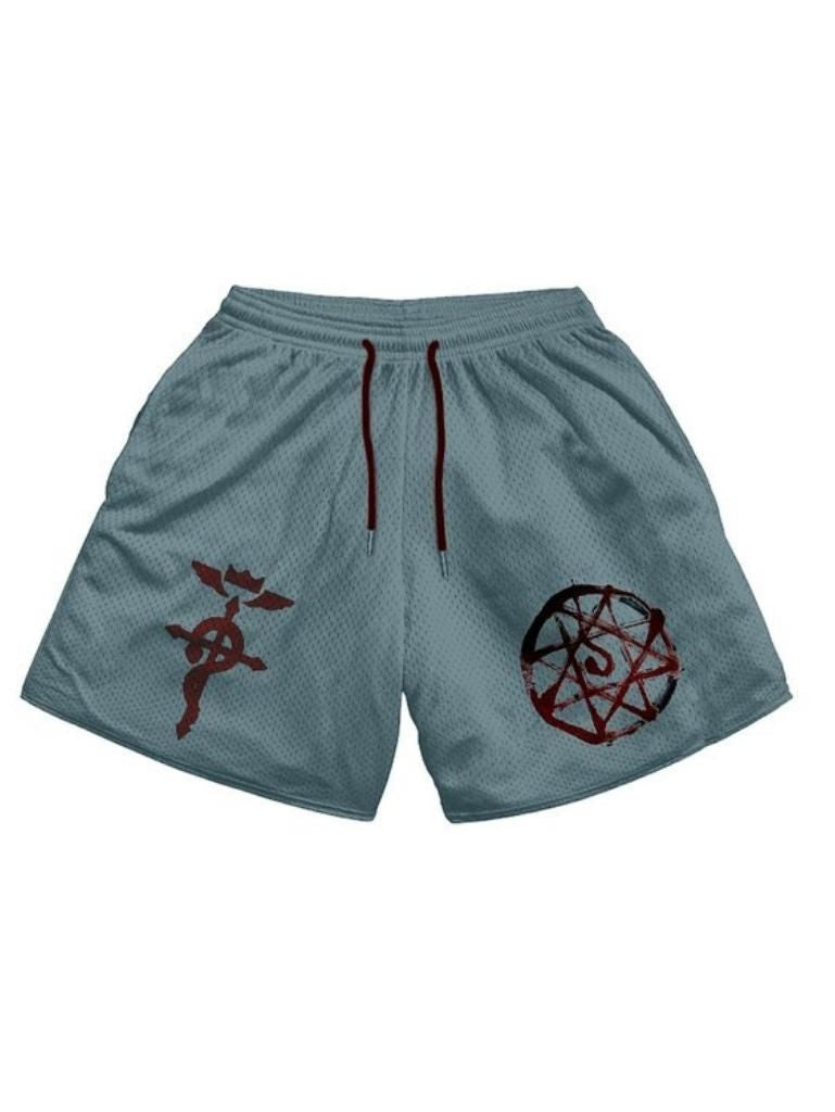 Alchemist Style Polyester Mesh Shorts