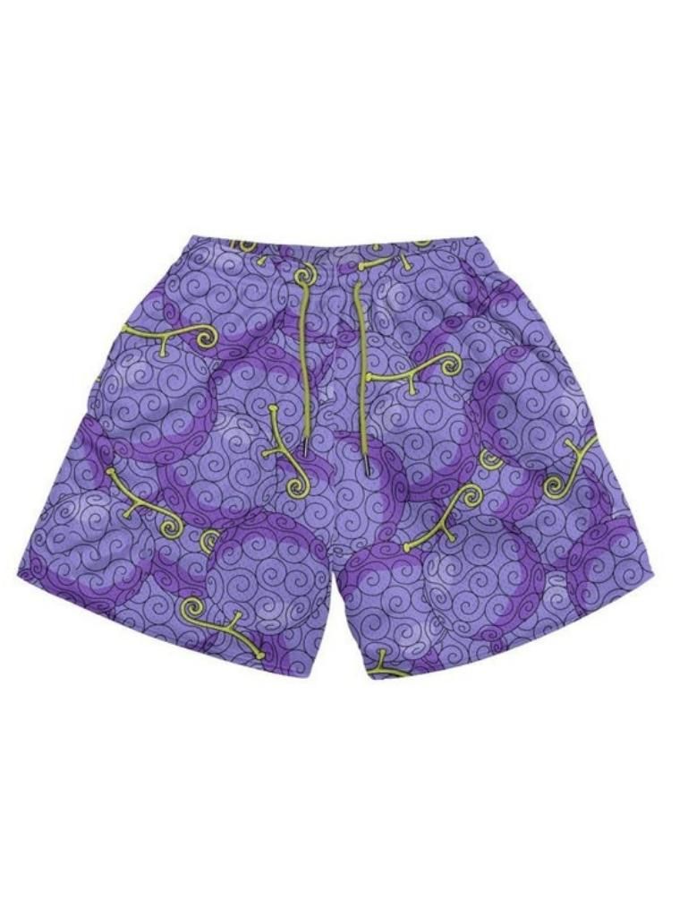 Comfortable Pirate Bounty Fruit Print Shorts for Men