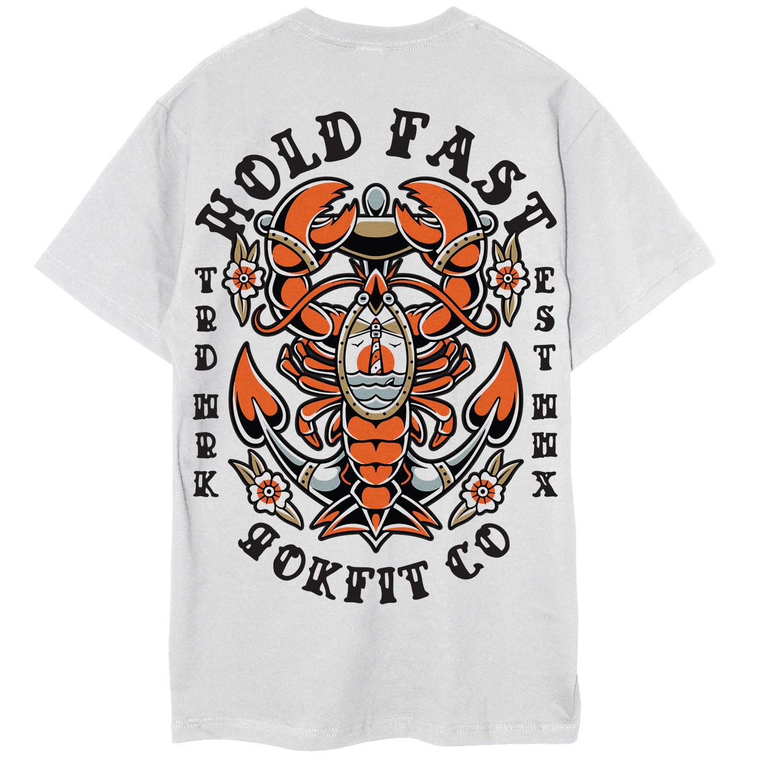 RokFit Relaxed Fit Utility Tee in White - Unisex 100% Cotton