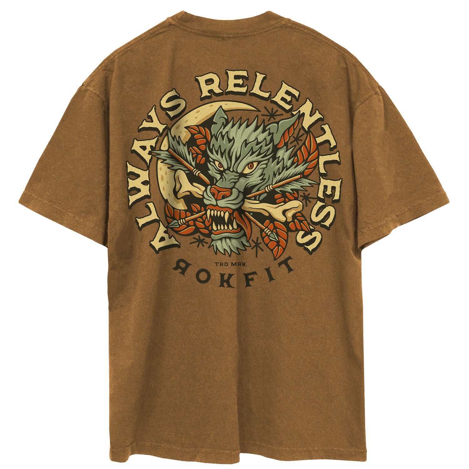 Unstoppable Determination Street Tee - Oversized Heavyweight Brass