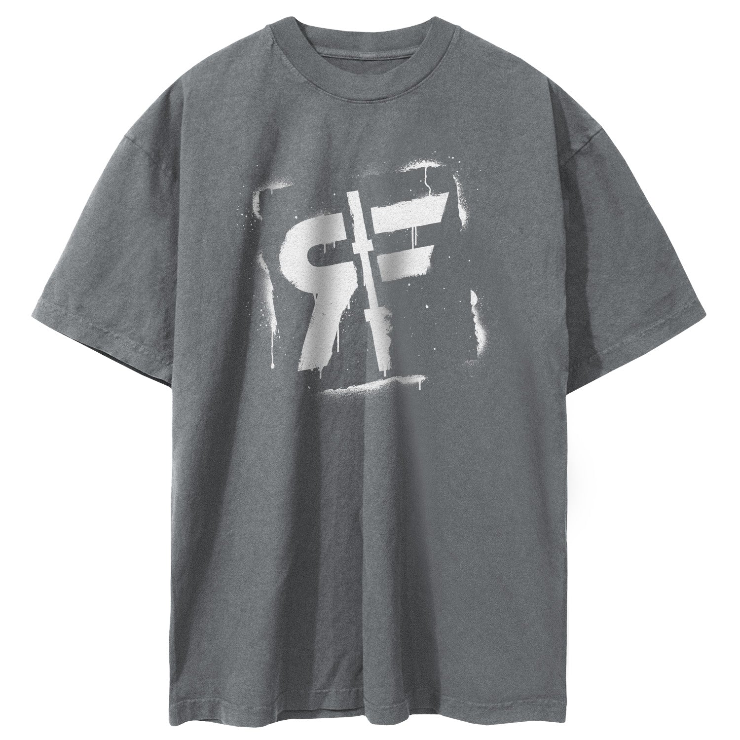 Charcoal Oversized Street Tee - Heavyweight USA Cotton