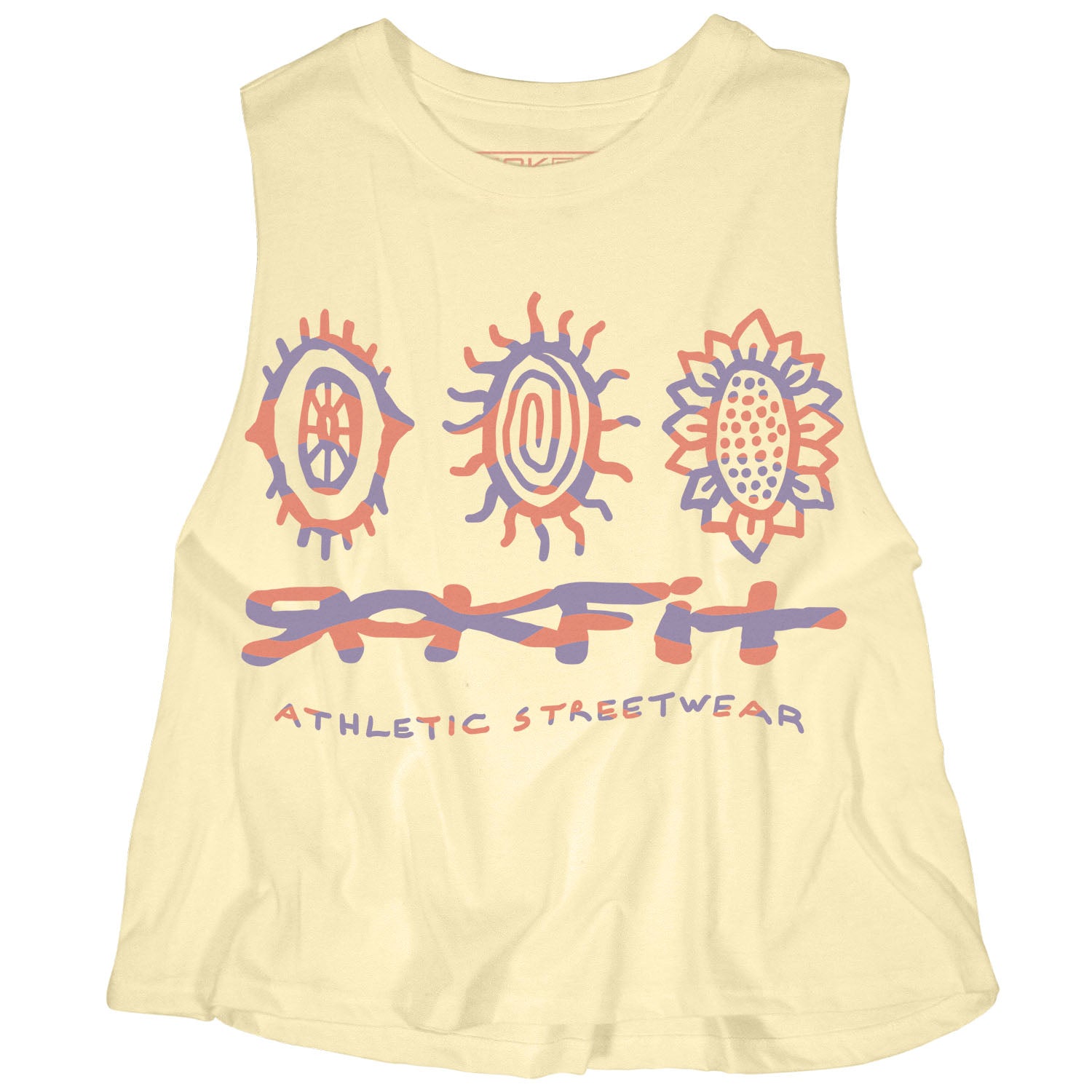 Heather French Vanilla Racerback Crop Tank Top