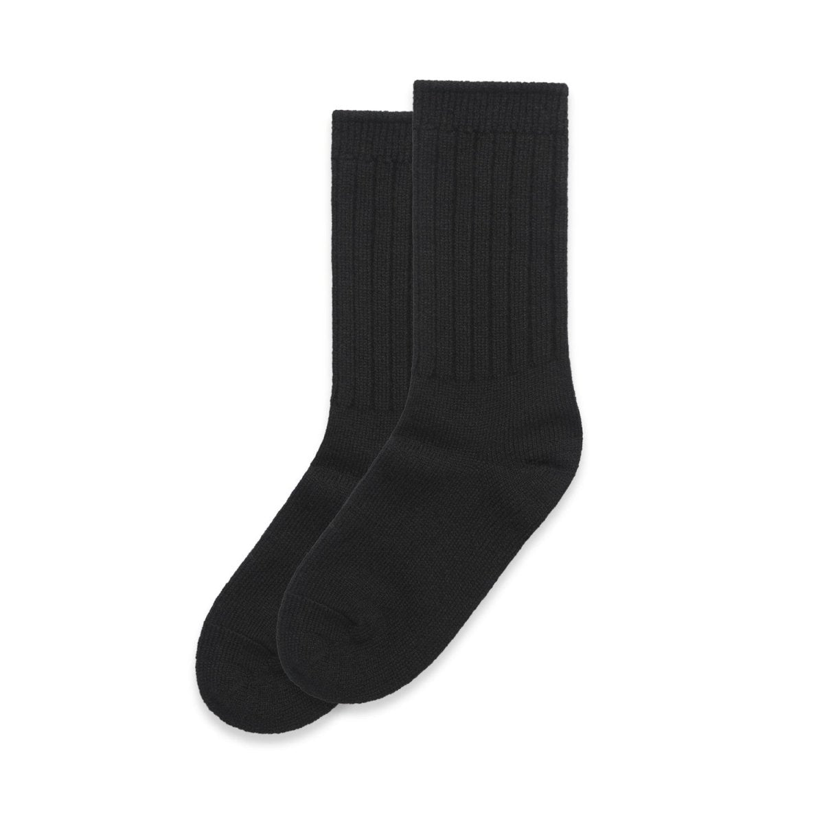 Rugged Knit Crew Sock with Ribbed Texture