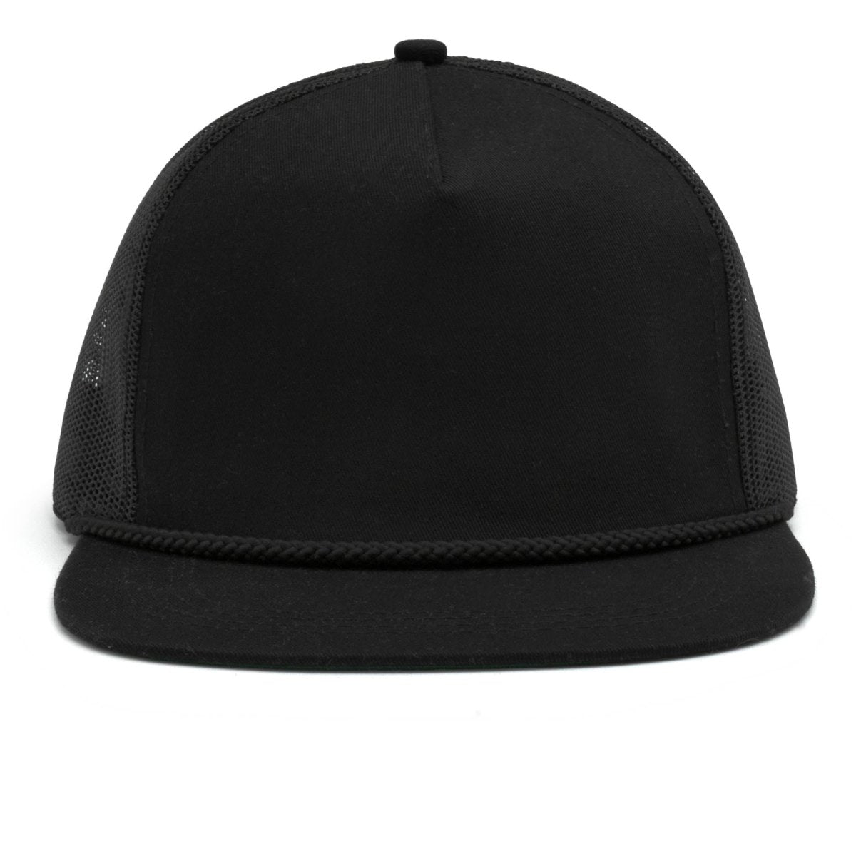 Classic Black 5-Panel Trucker Cap